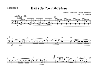 Ballade Pour Adeline (arr. César Madeira)