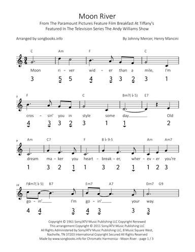 Moon River (arr. songbooks.info)