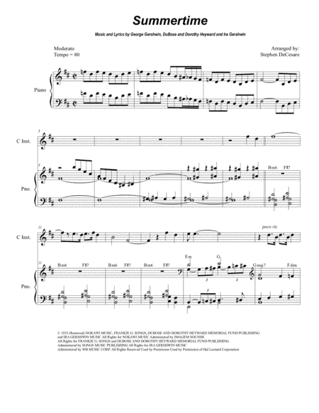 Summertime (arr. Stephen DeCesare)