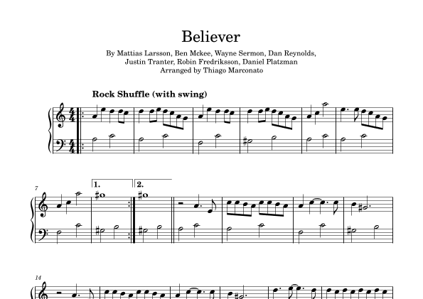 Believer (arr. Thiago Marconato)