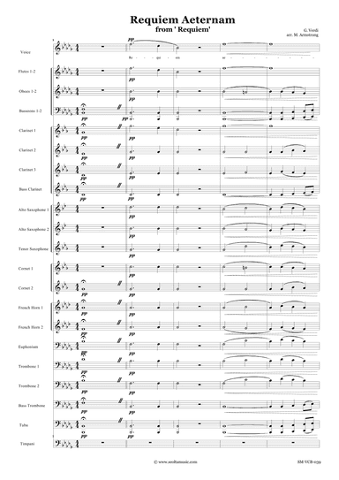 Verdi Requiem (final movement) for soprano voice and concert band (arr. Mark Armstrong)