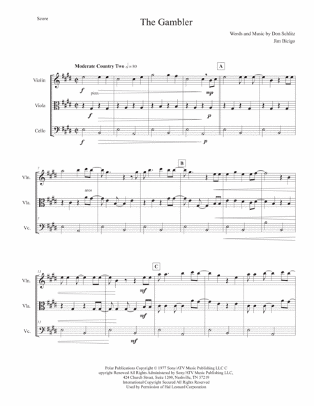 The Gambler (arr. Jim Bicigo)