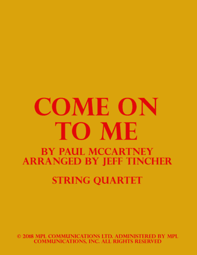 Come On To Me (arr. Jeff Tincher)