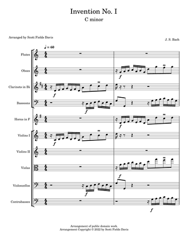 Bach Invention No. 1 for Orchestra (arr. Scott Fields Davis)