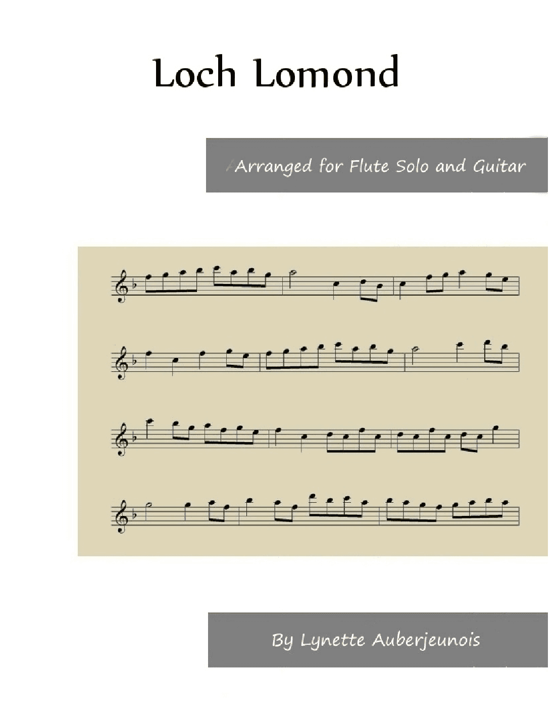 Loch Lomond - Flute Solo with Guitar Chords (arr. Lynette Auberjeunois)