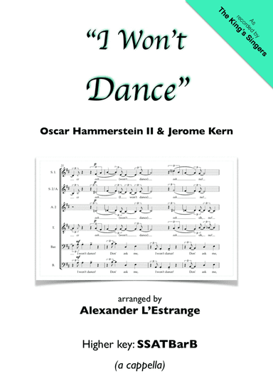 I Won't Dance (arr. Alexander L'Estrange)