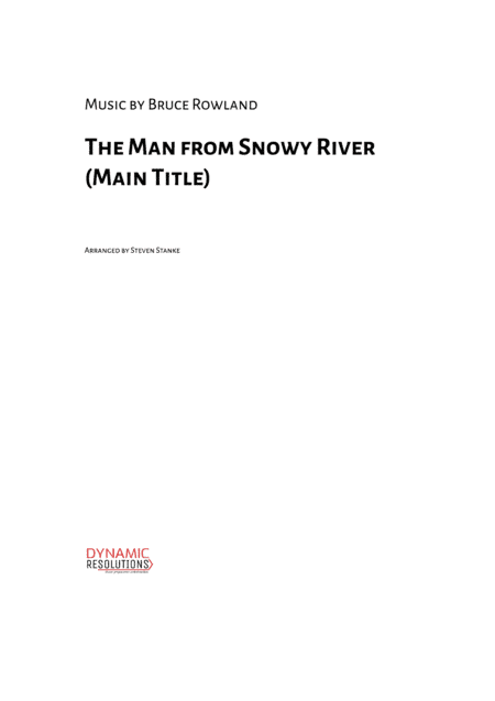 The Man From Snowy River (main Title Theme) - Score Only (arr. Arranged Steven Stanke)