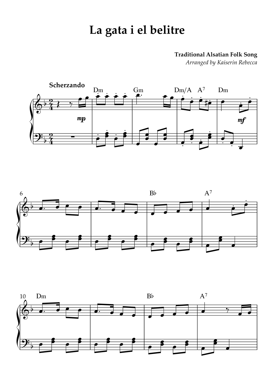 La gata i el belitre (arr. Kaiserin Rebecca)