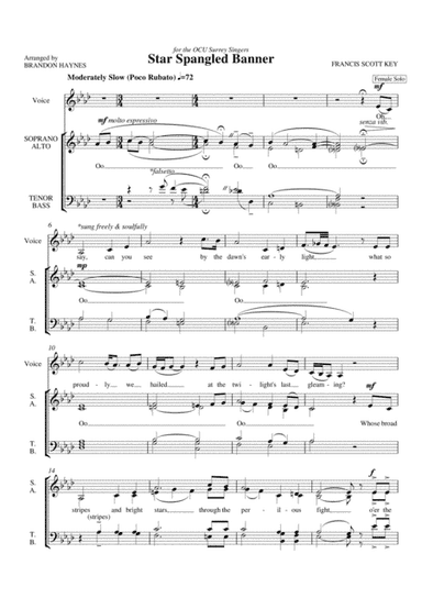 The Star Spangled Banner (arr. Brandon Haynes)