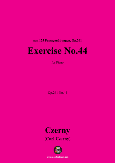 C. Czerny-Exercise No.44,Op.261 No.44 (arr. OSM Press)