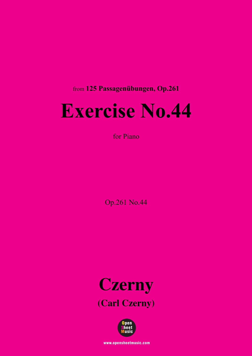 C. Czerny-Exercise No.44,Op.261 No.44 (arr. OSM Press)