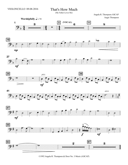That's How Much (My Father Loves Me) Cello
