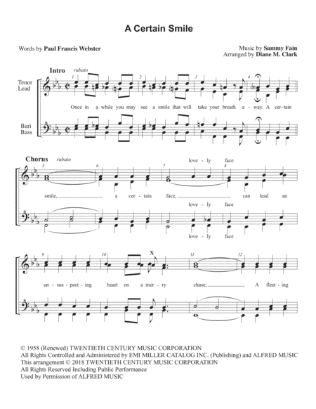 A Certain Smile (arr. Diane M. Clark)
