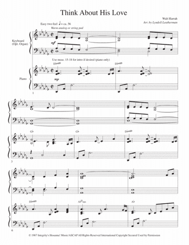 Think About His Love (arr. Lyndell Leatherman)