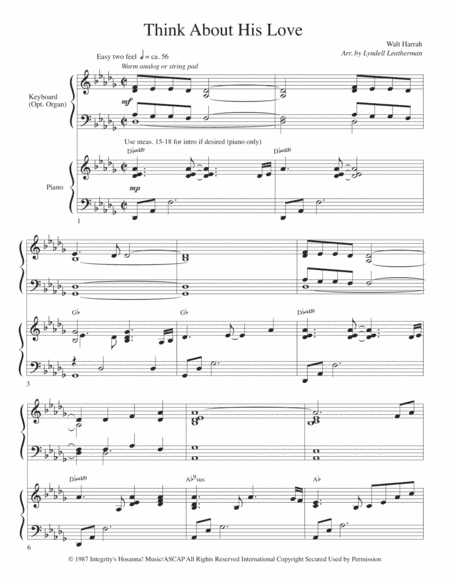 Think About His Love (arr. Lyndell Leatherman)