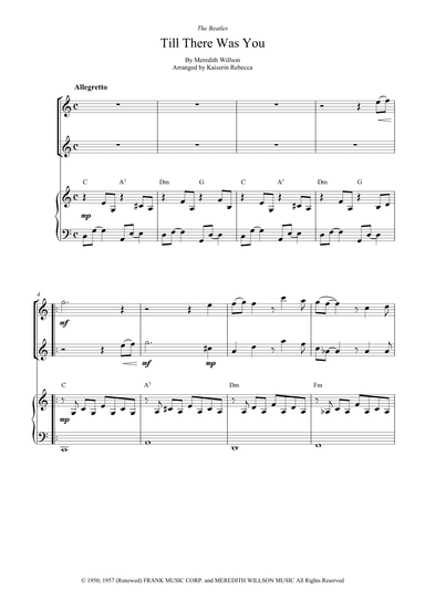 Till There Was You (arr. Kaiserin Rebecca)