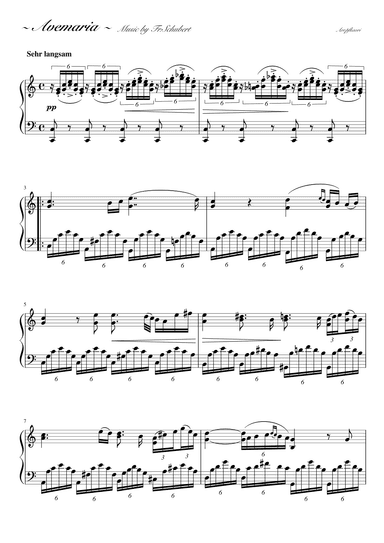 "Ave Maria"  (Cdur) (arr. pfkaori)
