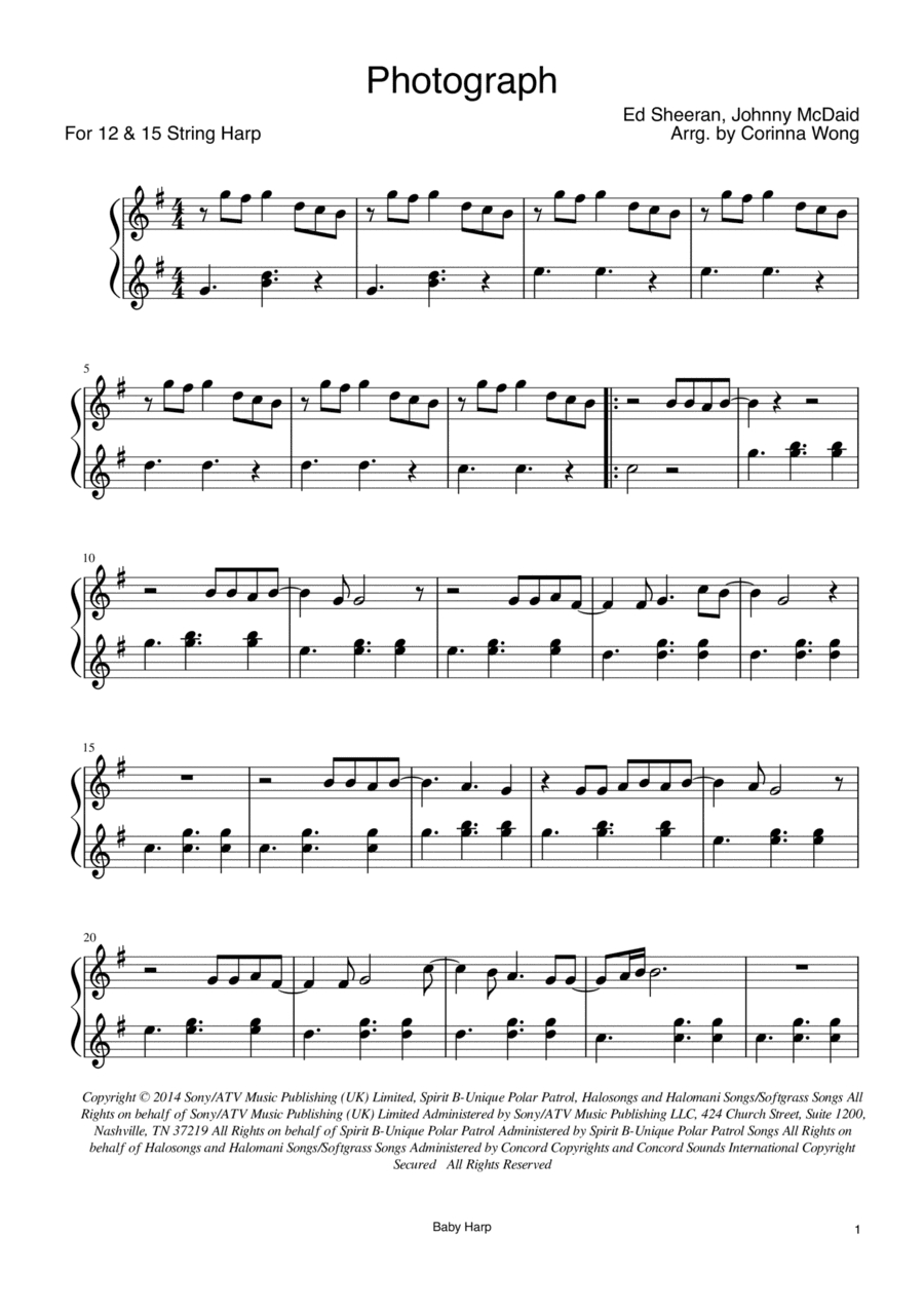 Photograph (arr. Corinna Wong)