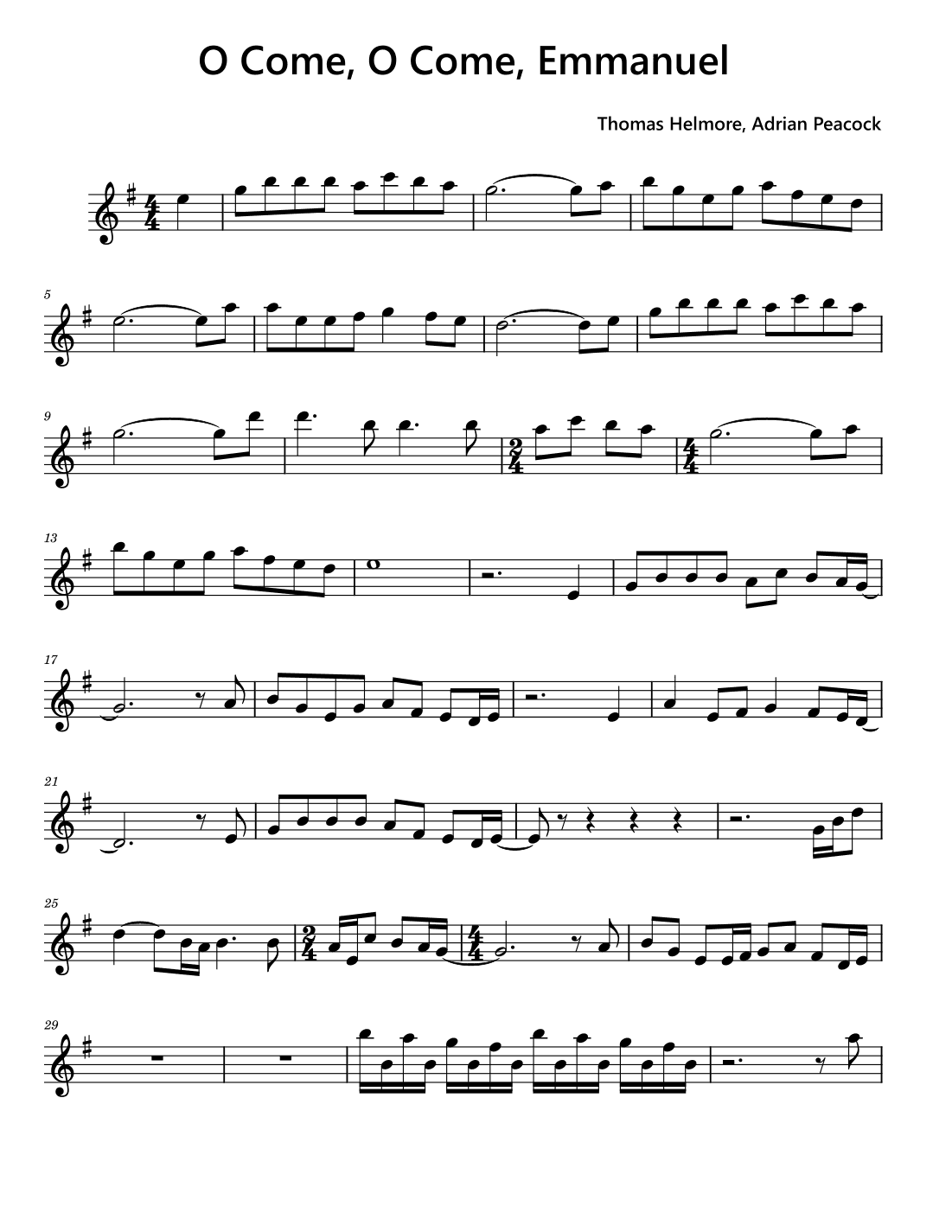 O Come, O Come Emmanuel (arr. Funtom)