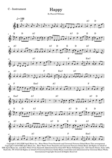 Happy (arr. Fabio Eduardo de Oliveira)