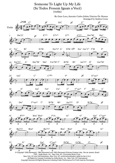 Someone To Light Up My Life (se Todos Fossem Iguais A Voce) (arr. Andrea Costa)