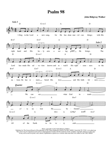 Sing to the Lord a New Song (Psalm 98)