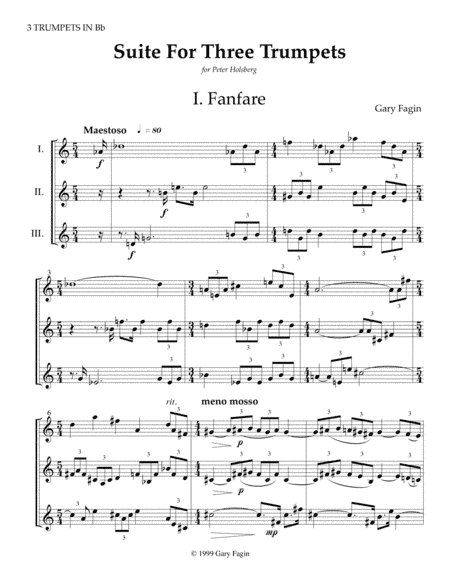 Suite for Three Trumpets in Bb