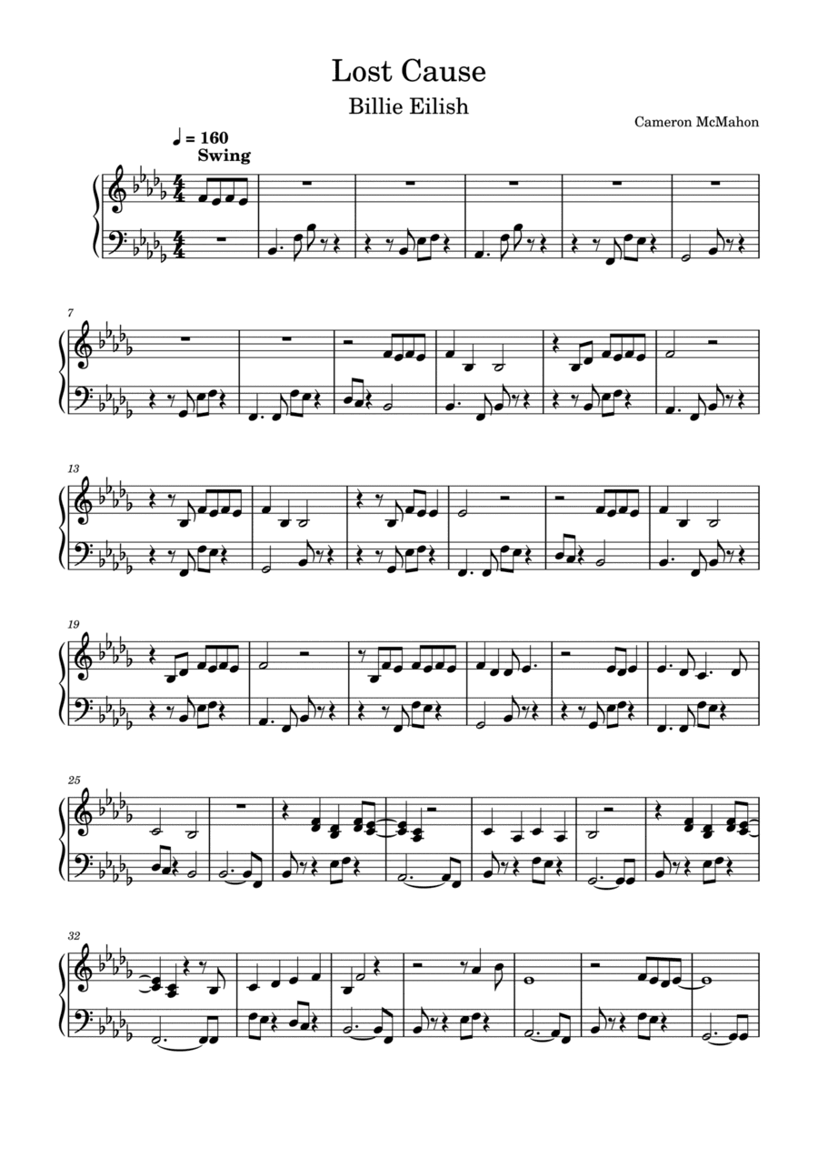 Lost Cause (arr. Cameron McMahon)