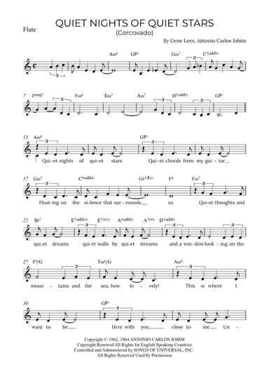 Quiet Nights Of Quiet Stars (corcovado) (arr. Alex Nunes Rodrigues)