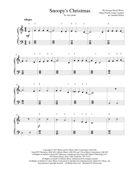 Snoopy's Christmas (arr. Samuel Stokes)