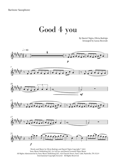 Good 4 U (arr. Lucas Rezende)