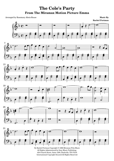 The Cole's Party (arr. Rosemary Abetz-Rouse)