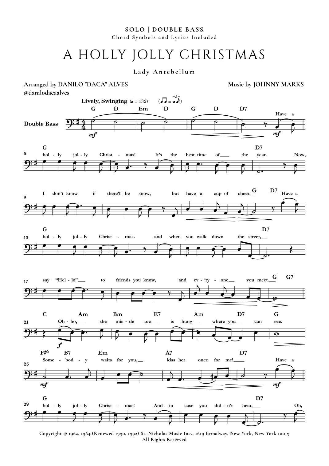 A Holly Jolly Christmas (arr. Danilo "Daca" Alves)