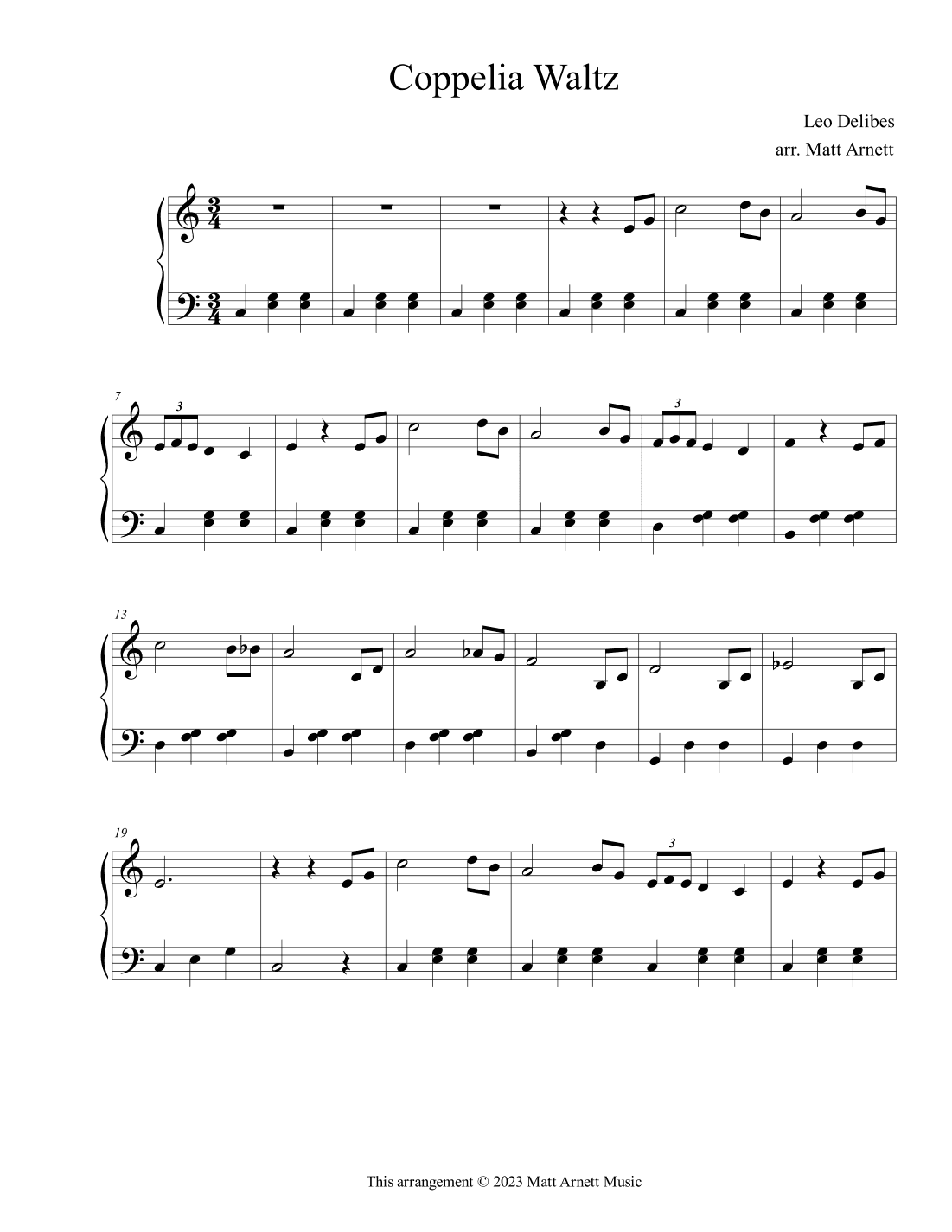 Waltz from Coppelia (arr. Matt Arnett)