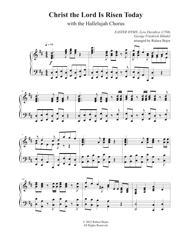 Christ the Lord Is Risen Today (with the Hallelujah Chorus) (arr. Raluca Bojor)