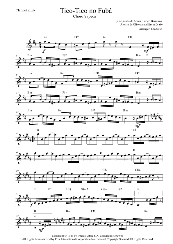 Tico Tico (tico Tico No Fuba) (arr. Leo Silva)