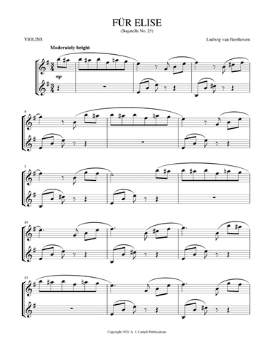 Für Elise (arr. Mark Phillips)