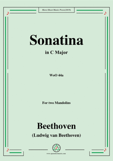 Beethoven-Sonatina,WoO 44a,in C Major,for two Mandolins (arr. MSM)