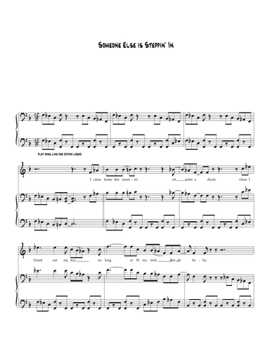 Someone Else Is Steppin' In (arr. Biegler)