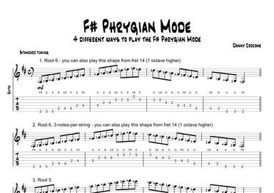 F# Phrygian Mode (4 Ways to Play)