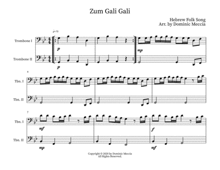 Zum Gali Gali (arr. Dominic Meccia)