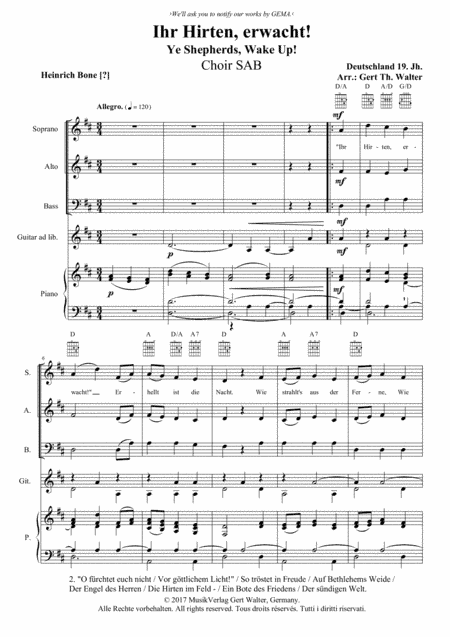 Ye Shepherds, Wake Up! (arr. Gert Th. Walter)
