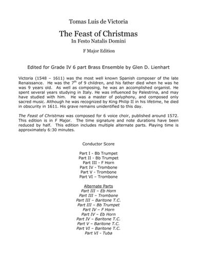 The Feast of Christmas (arr. Glen D. Lienhart)