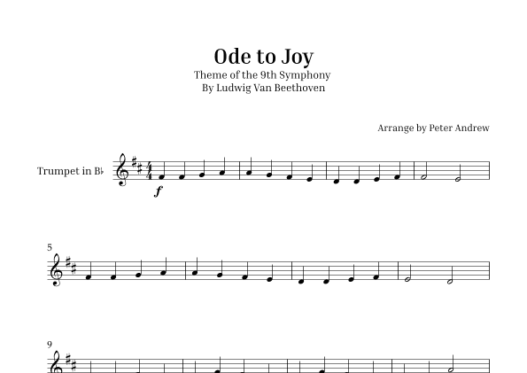 Ode to Joy (arr. Peter Andrew)