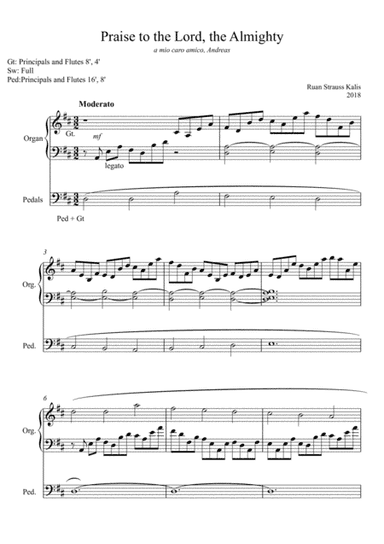 Organ postlude on "Praise to the Lord, the Almighty".