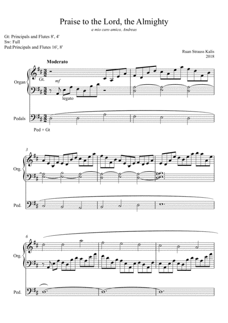 Organ postlude on "Praise to the Lord, the Almighty".