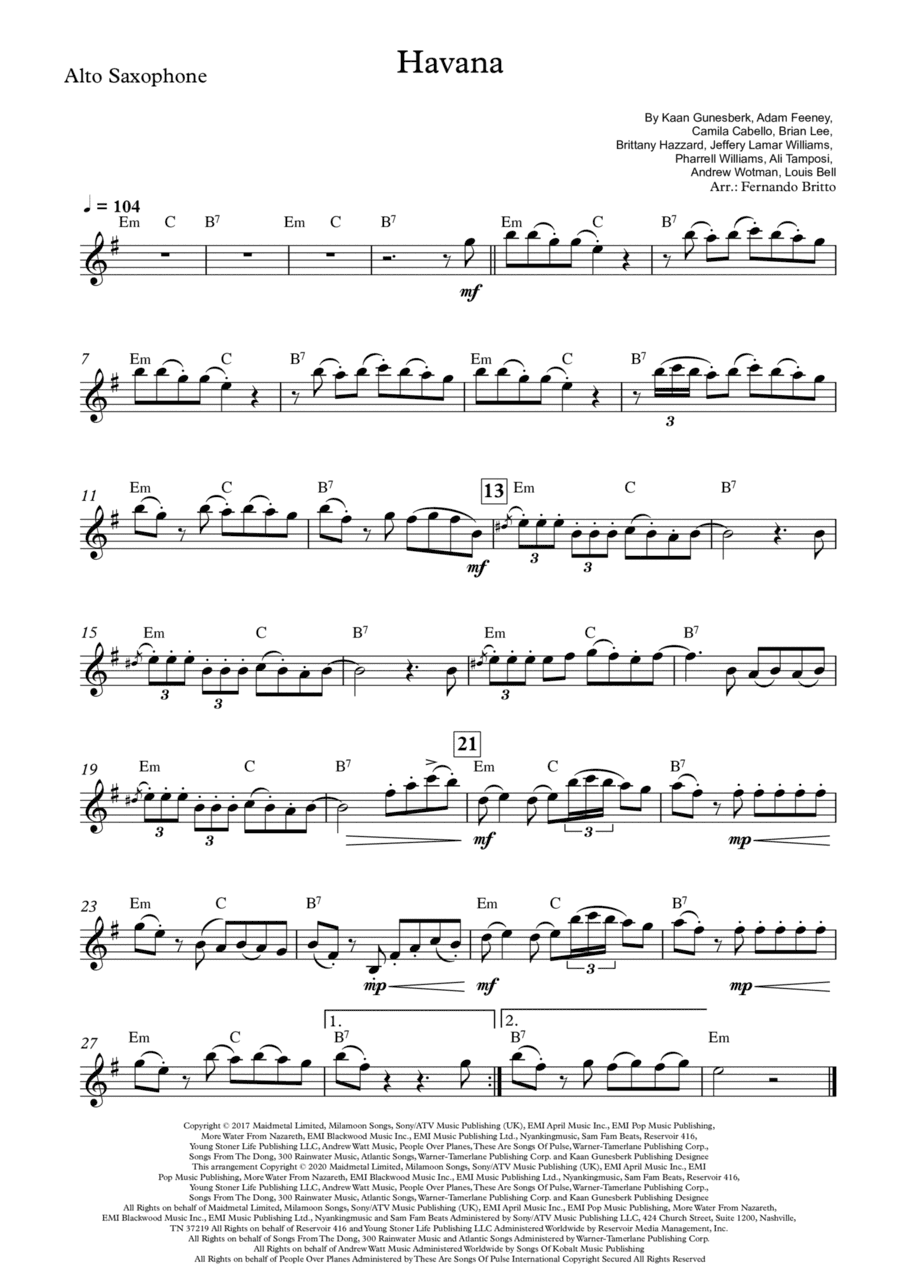 Havana (arr. Fernando Britto)