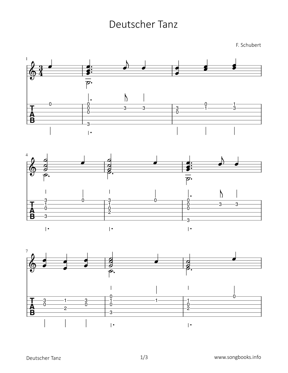 Deutscher Tanz (arr. Bettina Schipp)
