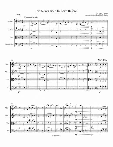 I've Never Been In Love Before (arr. Evelyn Baker)