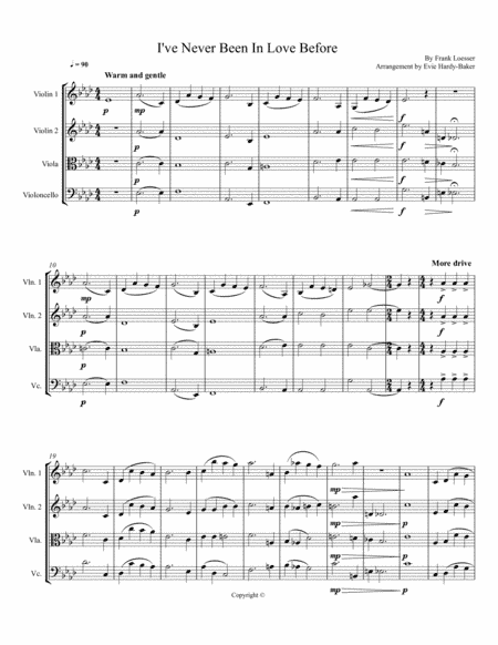I've Never Been In Love Before (arr. Evelyn Baker)